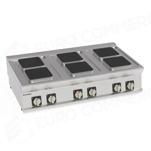 6-SQUARE ELECTRIC HOB - 716007 - TECNOINOX