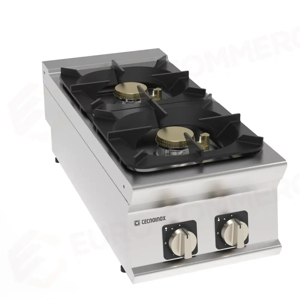 PIANO COTTURA GAS TOP 2FUOCHI ERMETICO - 313262 - TECNOINOX
