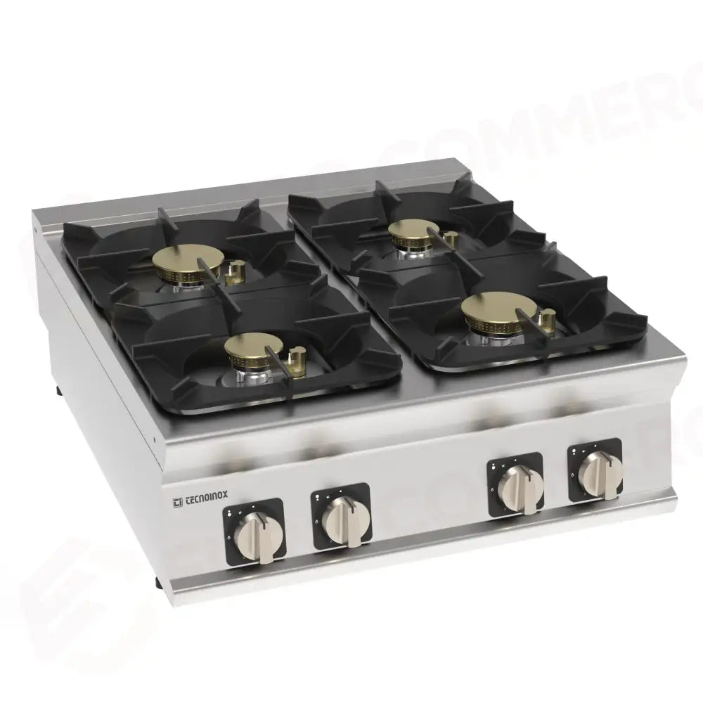 PIANO COTTURA GAS TOP 4FUOCHI ERMETICO - 313267 - TECNOINOX
