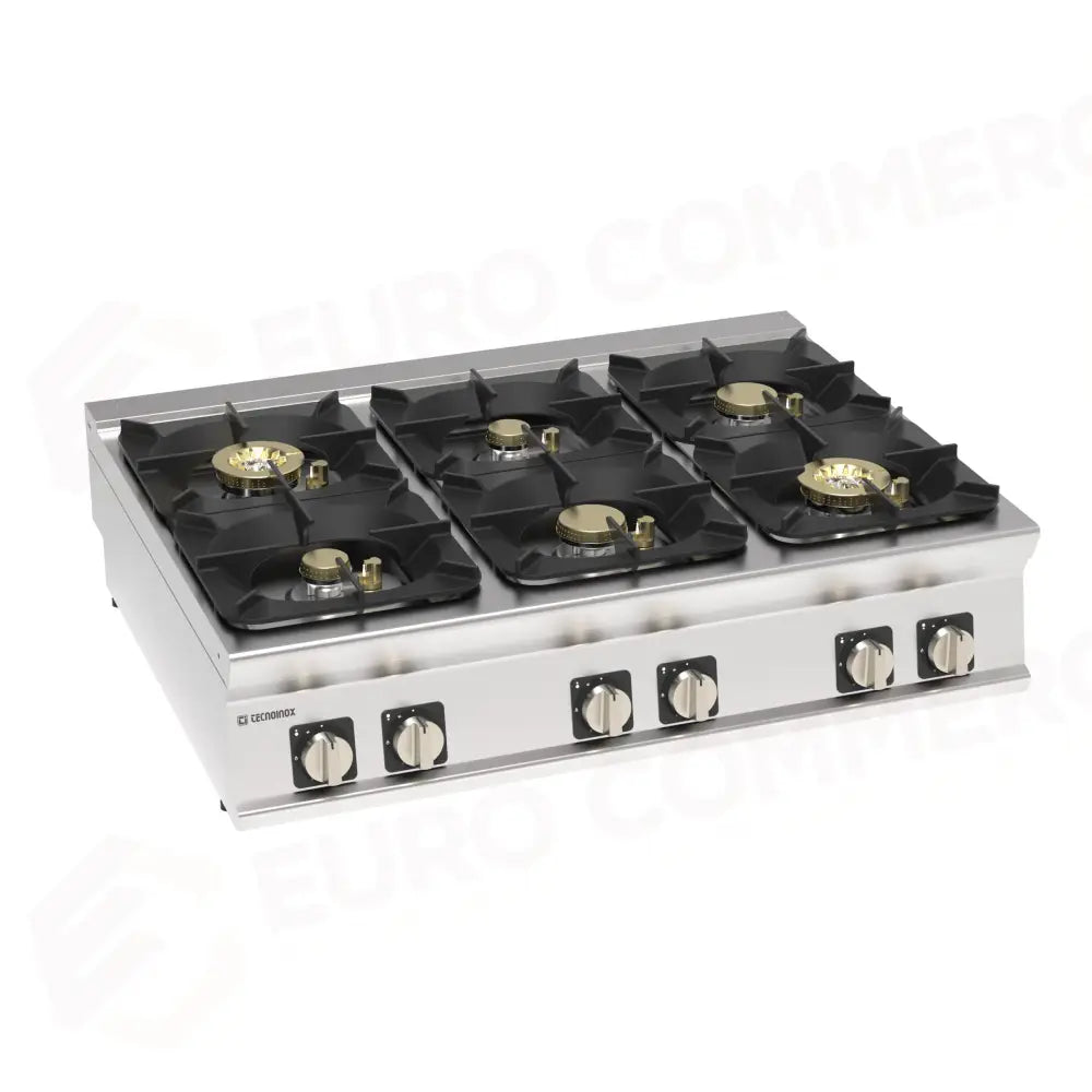 PIANO COTTURA GAS TOP 6FUOCHI ERMETICO - 313281 - TECNOINOX