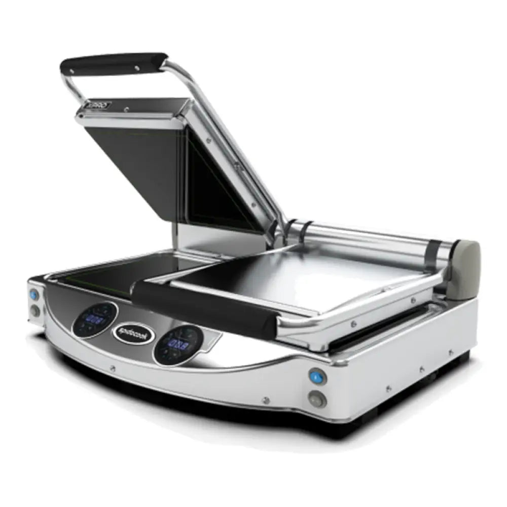 PIASTRA DOPPIA DIGITALE CON PIANI LISCI NERI - SP020X - SPIDOCOOK
