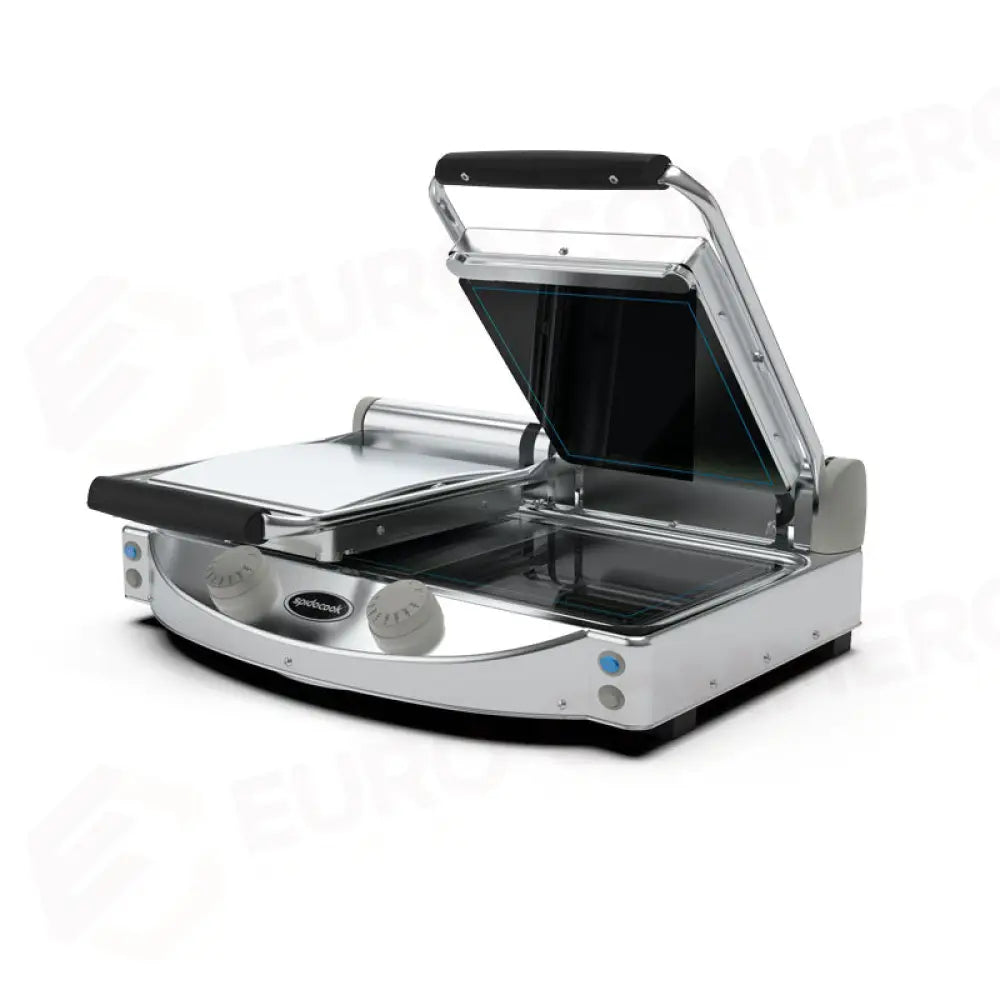 PIASTRA DOPPIA MANUALE CON PIANI LISCI NERI DA 2 KW - SP020 - SPIDOCOOK