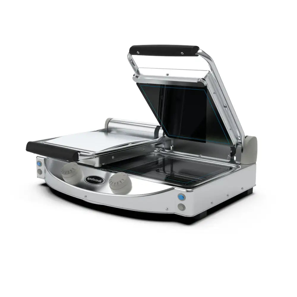 PIASTRA DOPPIA MANUALE CON PIANI LISCI NERI DA 2 KW - SP020 - SPIDOCOOK
