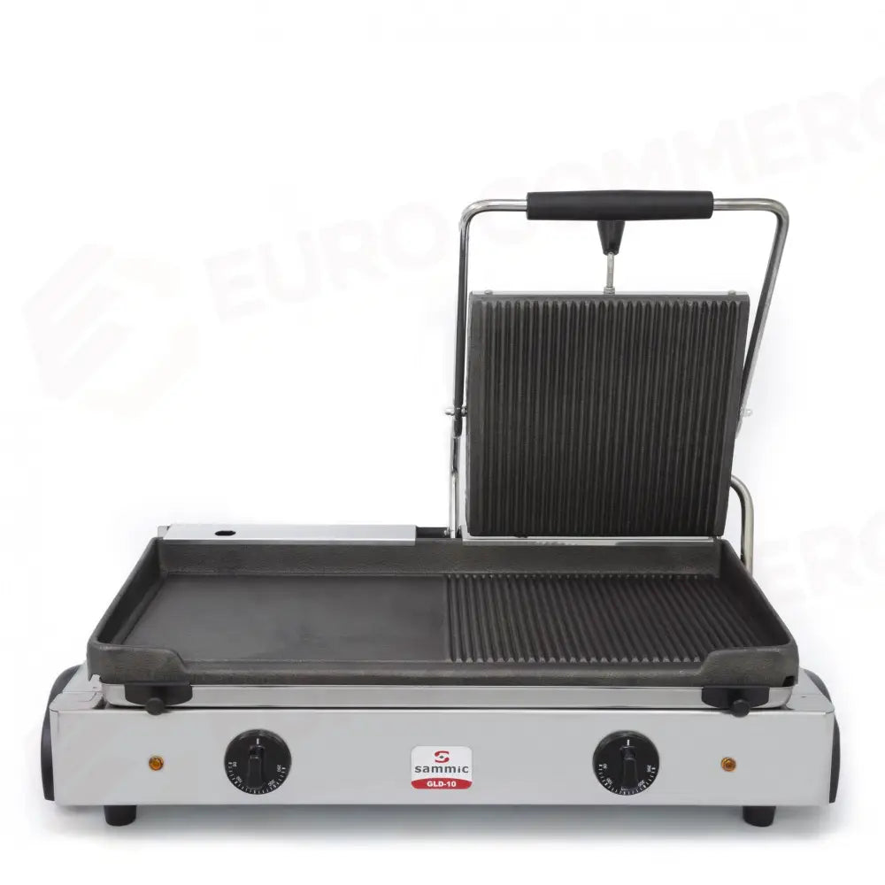 PIASTRA ELETTRICA GLD-10 230/50-60/1 (1/2 LISCIA INF - 1/2 SCANALATA INF-SUP) - 5100037 - SAMMIC