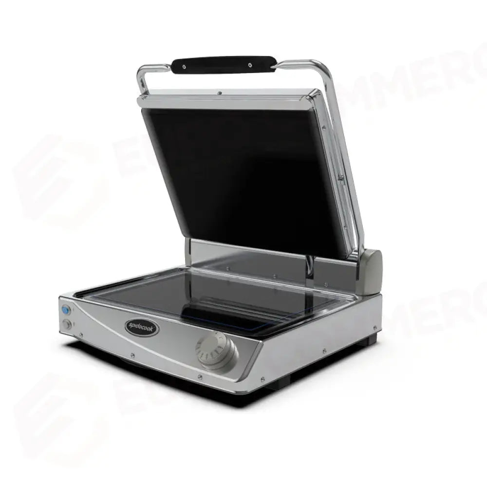 PIASTRA MEDIA MANUALE CON PIANI NERI LISCI DA 2 KW - SP015 - SPIDOCOOK