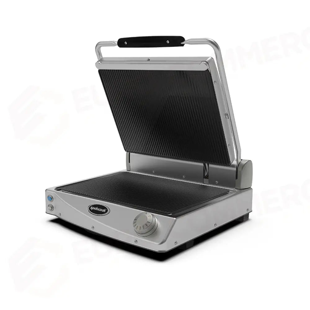 PIASTRA MEDIA MANUALE CON PIANI NERI RIGATI - SP015PR-B - SPIDOCOOK