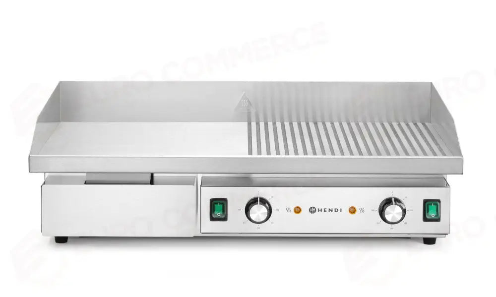 FRY TOP METÀ RIGATA BUDGET LINE 400V/4400W 720X460X(H)241MM - HENDI
