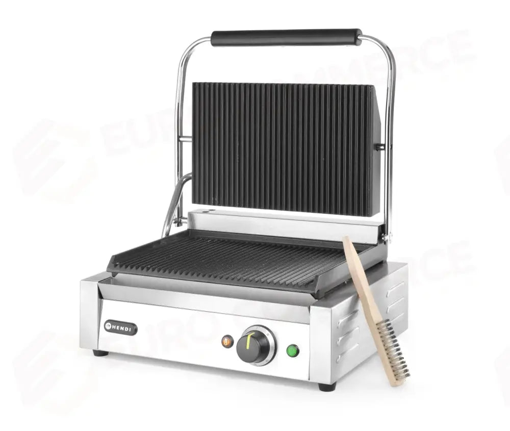 PIASTRA PANINI HENDI SOPRA E SOTTO RIGATA 230V/2200W 432X396X(H)214MM - 263655