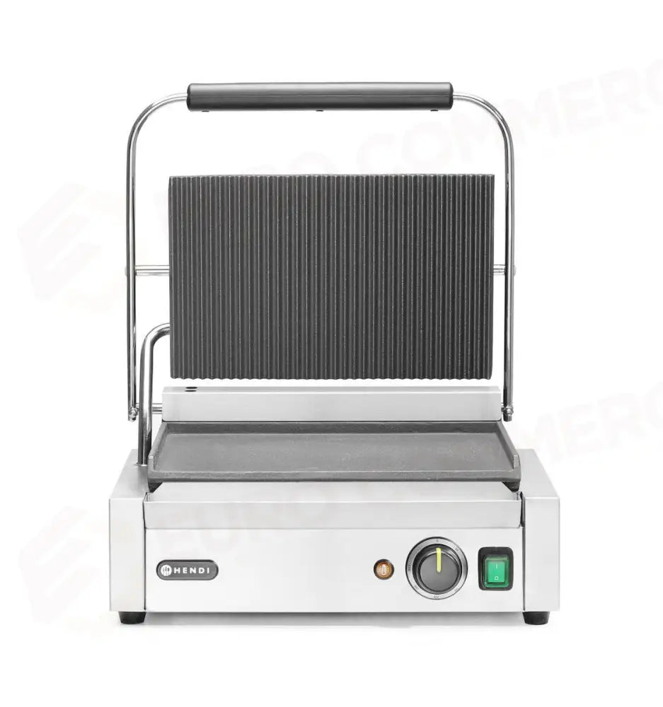 PIASTRA PANINI SOPRA RIGATA E SOTTO LISCIA 230V/2200W 430X370X(H)210MM - HENDI