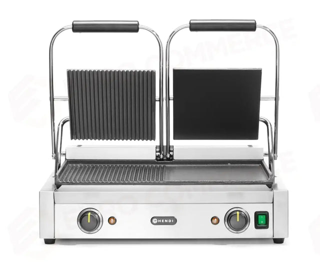 PIASTRA PANINI - VERSIONE DOPPIA, HENDI, SINISTRA GRIGLIATA - DESTRA LUCIDA, 230V/3600W, 575X430X(H) - 263907