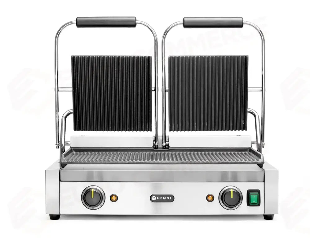 PIASTRA PANINI - VERSIONE DOPPIA HENDI SOPRA E SOTTO RIGATA 230V/3600W 570X395X(H)510MM - 263709