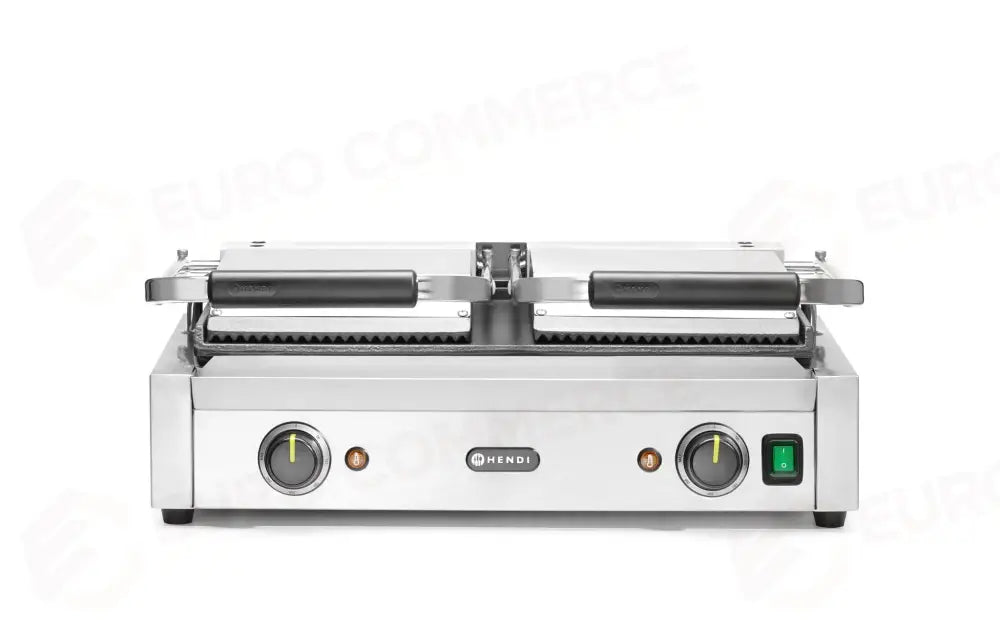 PIASTRA PANINI - VERSIONE DOPPIA HENDI SOPRA RIGATA E SOTTO LISCIA 230V/3600W 570X395X(H)510MM
