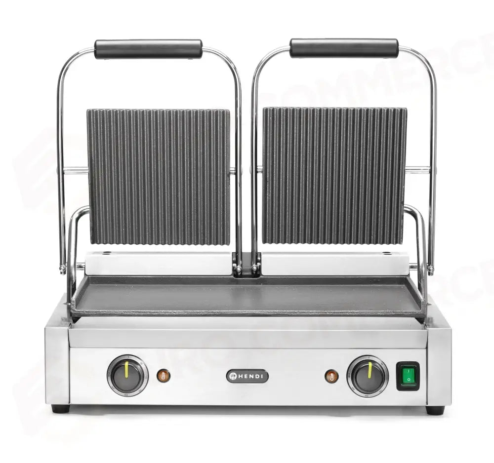 PIASTRA PANINI - VERSIONE DOPPIA HENDI SOPRA RIGATA E SOTTO LISCIA 230V/3600W 570X395X(H)510MM