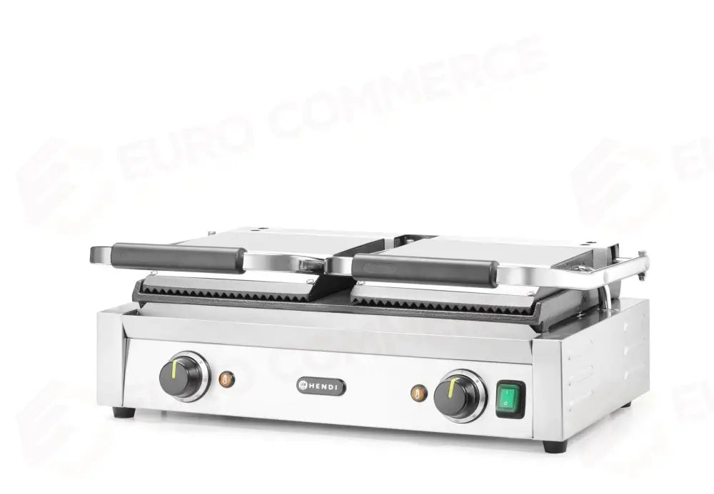 PIASTRA PANINI - VERSIONE DOPPIA HENDI SOPRA RIGATA E SOTTO LISCIA 230V/3600W 570X395X(H)510MM