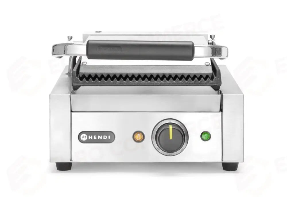 PIASTRA PANINI - VERSIONE SINGOLA SOPRA E SOTTO RIGATA 230V/1800W 310X426X(H)210MM - HENDI