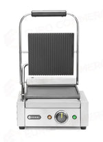 PIASTRA PANINI - VERSIONE SINGOLA HENDI SOPRA RIGATA E SOTTO LISCIA 230V/1800W 310X375X(H)216MM