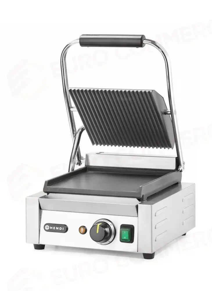 PIASTRA PANINI - VERSIONE SINGOLA HENDI SOPRA RIGATA E SOTTO LISCIA 230V/1800W 310X375X(H)216MM