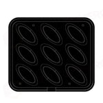 PIASTRA PER COOKMATIC - 9 IMPRONTE MM 125X60X20 H - VOL. ~ 25 ML - PIASTRA121 - PAVONI ITALIA - PIASTRE E STAMPI