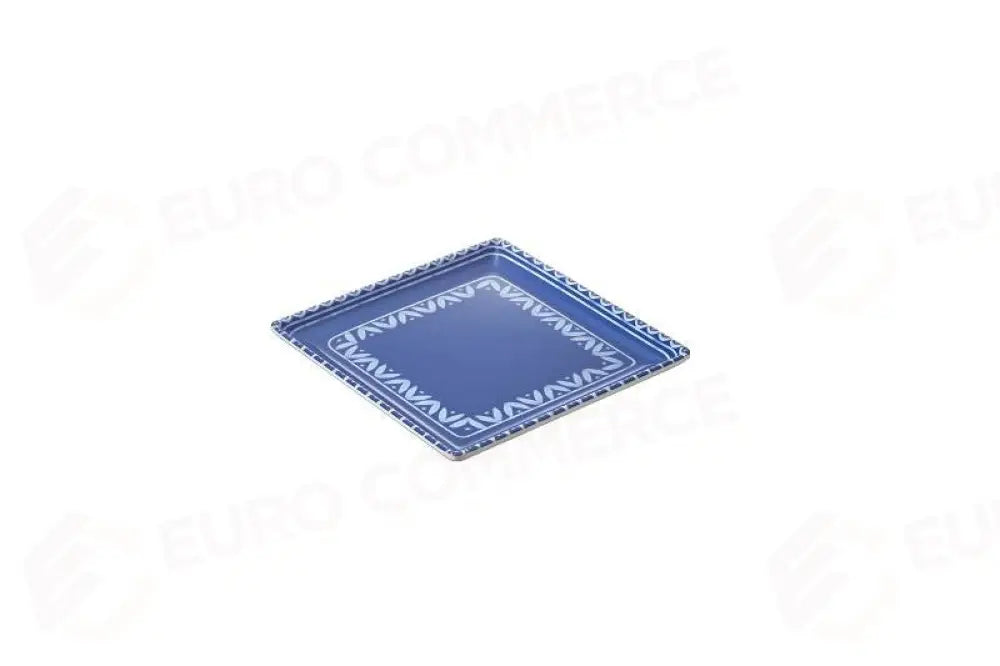 PIATTINO QUADRATO ITACA BLU/BIANCO - 17X17X2 CM - T8656 - LEONE - MELAMINA COLOR