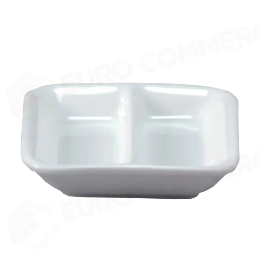 PIATTINO QUADRO 2 SCOMPARTI 8X8 CM ANTIPASTIERE 0225 MEDRI - 11460044 - MEDRI