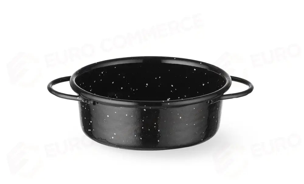PIATTO COCOTTE SMALTATO NERO Ø100X(H)40MM - HENDI