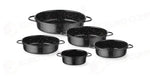 PIATTO COCOTTE SMALTATO HENDI NERO Ø200X(H)45MM ROTONDO - 622551