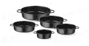 PIATTO COCOTTE SMALTATO HENDI NERO Ø200X(H)45MM ROTONDO - 622551