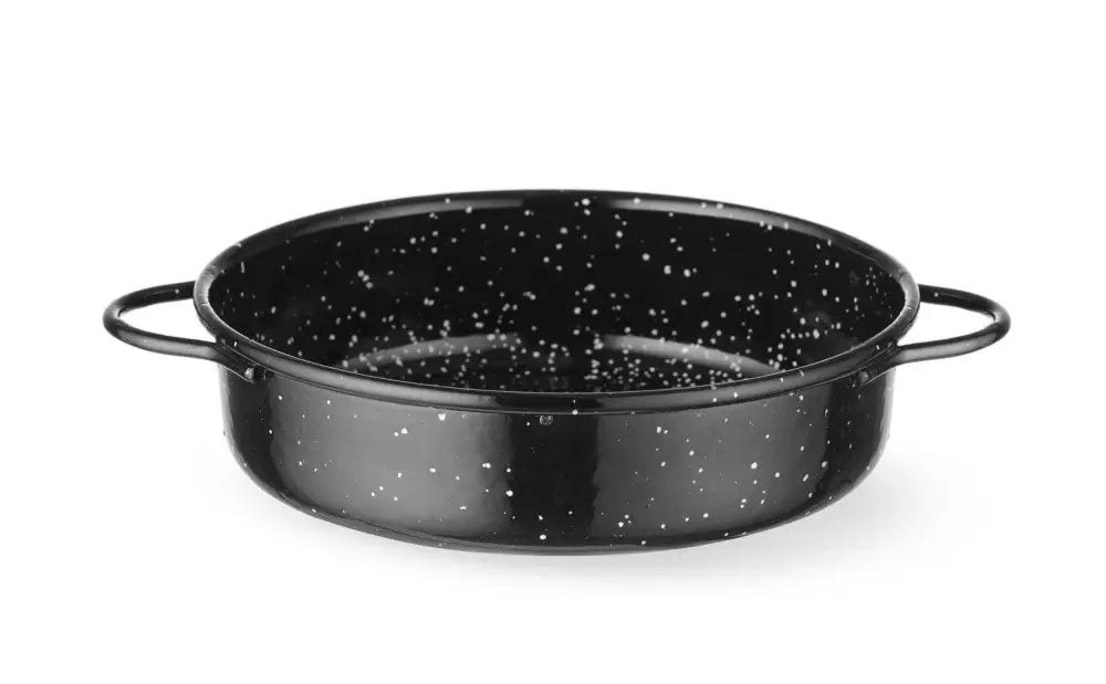 PIATTO COCOTTE SMALTATO NERO Ø160X(H)45MM - HENDI