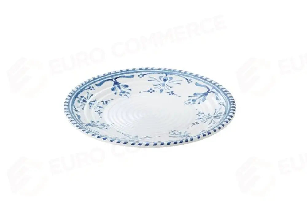 PIATTO DECORATO ZANTE BLU/BIANCO - Ø35,5X3 CM - T8632 - LEONE - MELAMINA COLOR