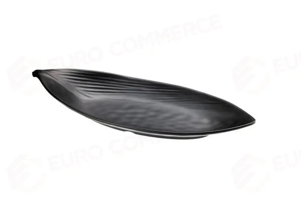 PIATTO FOGLIA IN MELAMINA NERO - 36,5X15,5X2,7 CM - T8224 - LEONE - MELAMINA NERA