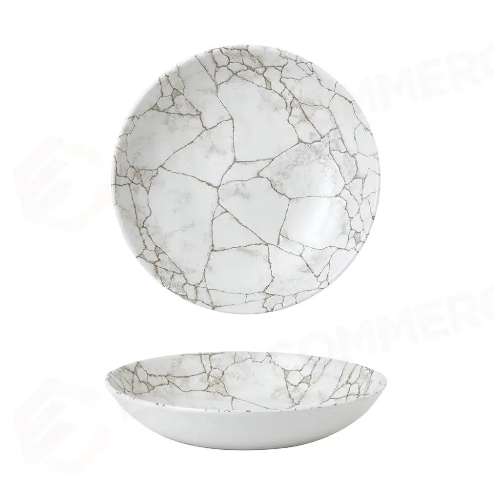 PIATTO FONDO COUPE 18,2 CM STUDIO PRINTS KINTSUGI AGATE GREY KTAGEVB71 CHURCHILL - 9781826 - MEDRI