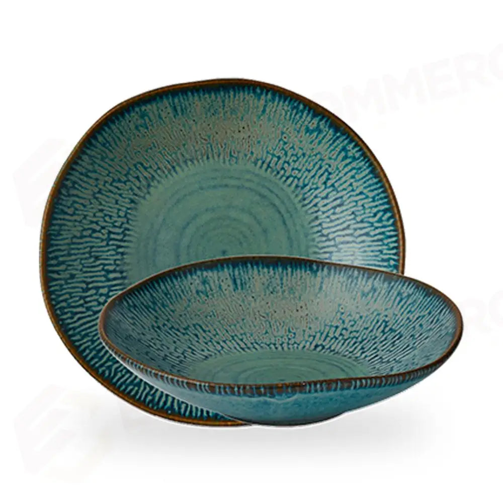PIATTO FONDO COUPE 22 CM ENVISAGE CASCADE SAPPHIRE BLUE ECABPB221 CHURCHILL - 9783734 - MEDRI