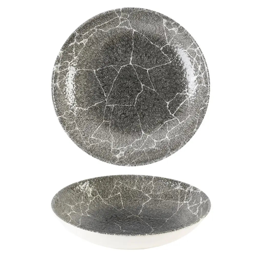 PIATTO FONDO COUPE 24.8 CM QUARTZ BLACK STUDIO PRINTS KINTSUGI REVERSE KRBKEVB91 CHURCHILL - 9783290 - MEDRI