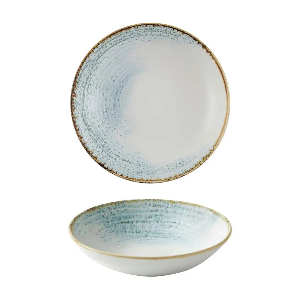 PIATTO FONDO COUPE 24.8 CM STUDIO PRINTS HOMESPUN ACCENTS AQUAMARINE HAAMEVB91 CHURCHILL - 9782572 - MEDRI