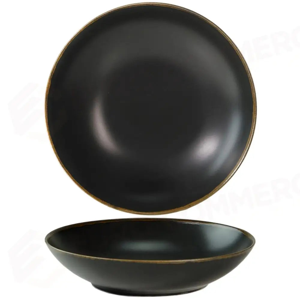 PIATTO FONDO COUPE 24 CM SATURNO GLOOMY NERO COSTA VERDE - 10260429 - MEDRI
