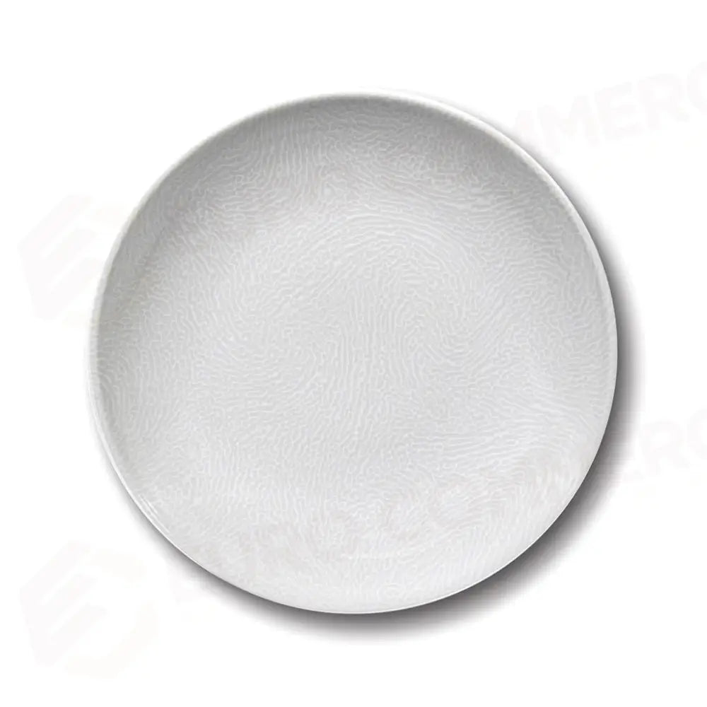 PIATTO FONDO SIVIGLIA 22 CM SEGMENTI BIANCO SATURNIA - 6030828 - MEDRI