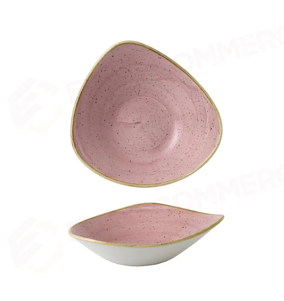 PIATTO FONDO TRIANGOLARE 15,3 CM STONECAST PETAL PINK SPPSTRB61 CHURCHILL - 9781805 - MEDRI
