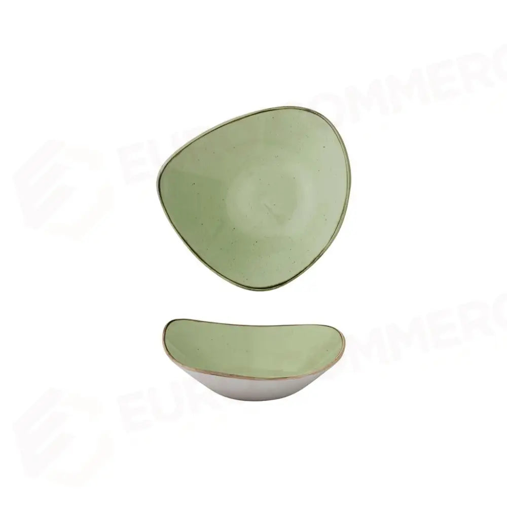 PIATTO FONDO TRIANGOLARE 15.3 CM STONECAST SAGE GREEN SSASTRB61 CHURCHILL - 9782919 - MEDRI