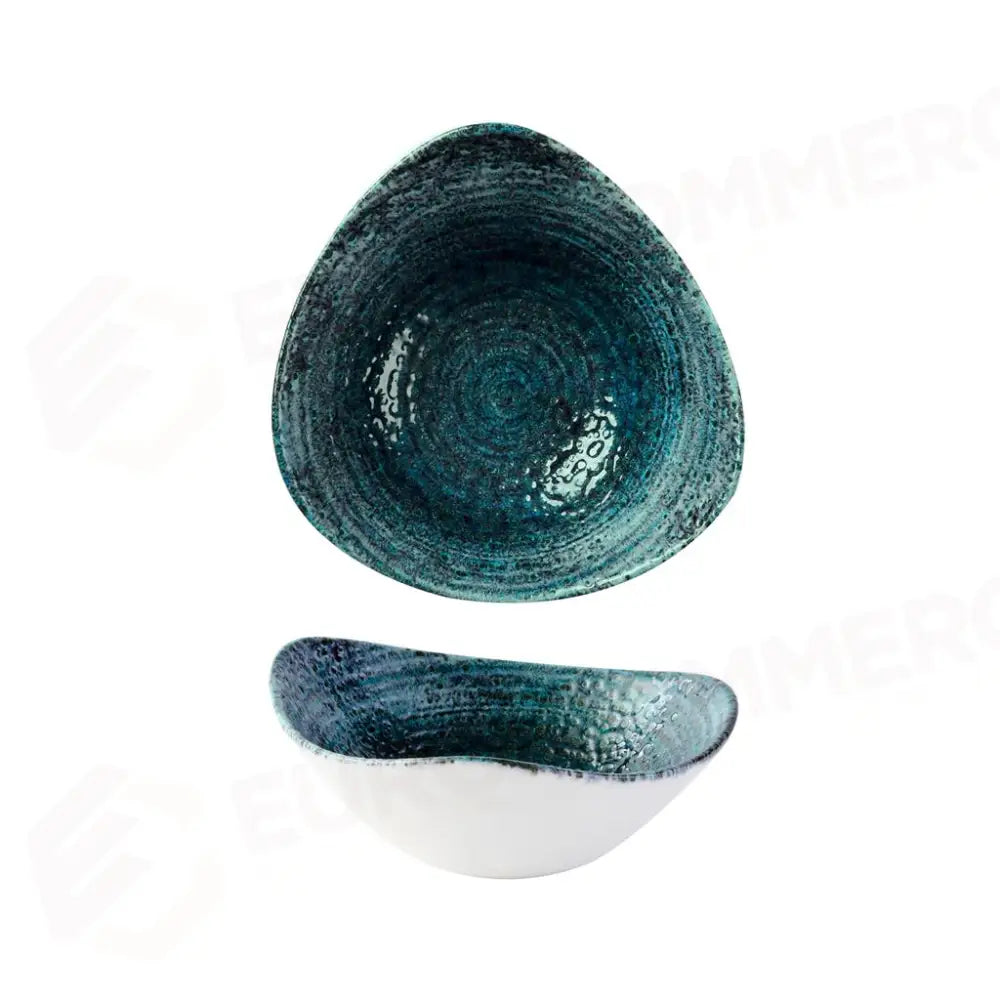 PIATTO FONDO TRIANGOLARE 18.5 CM STUDIO PRINTS HOMESPUN CHROMA MARINE HCBLTRB71 CHURCHILL - 9782900 - MEDRI