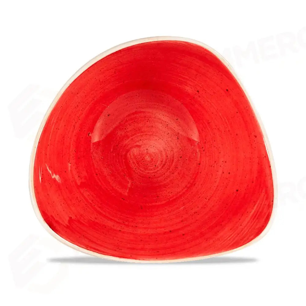 PIATTO FONDO TRIANGOLARE 23.5 CM STONECAST BERRY RED SBRSTRB91 CHURCHILL - 9780984 - MEDRI