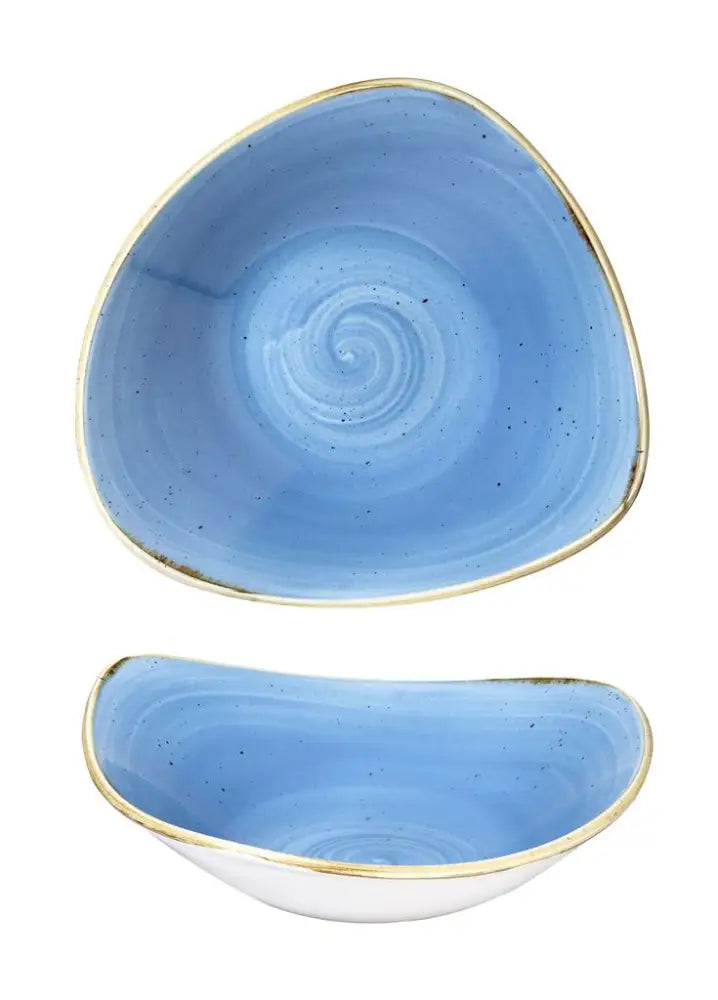 PIATTO FONDO TRIANGOLARE 23,5 CM STONECAST CORNFLOWER BLUE SCFSTRB91 CHURCHILL - 9780870 - MEDRI