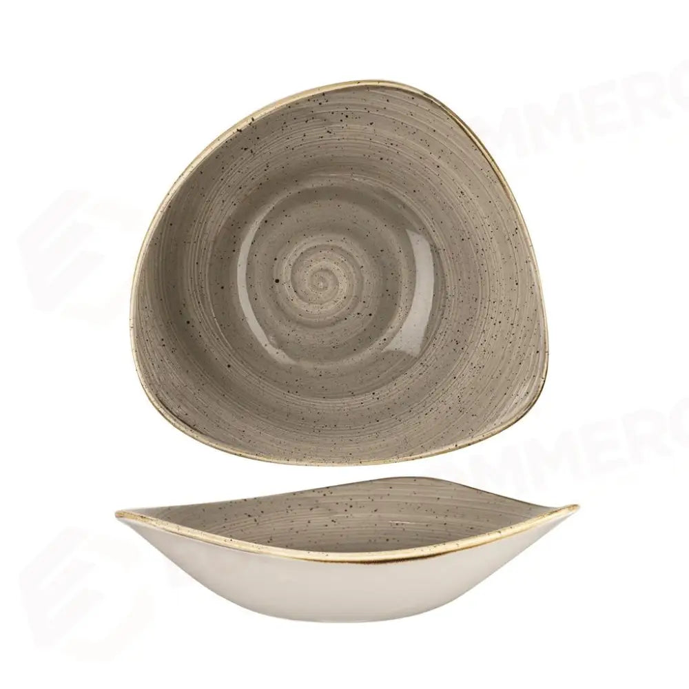 PIATTO FONDO TRIANGOLARE 23,5 CM STONECAST PEPPERCORN GREY SPGSTRB91 CHURCHILL - 9780765 - MEDRI