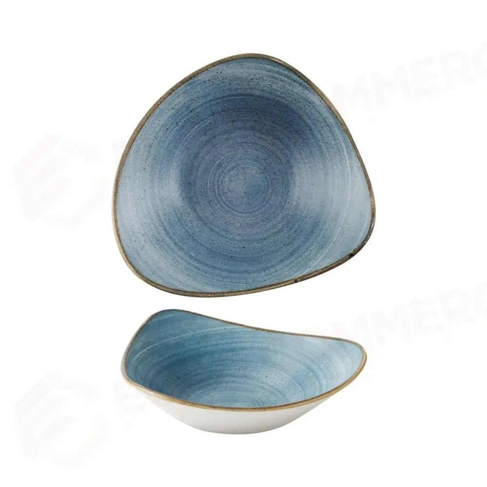 PIATTO FONDO TRIANGOLARE 23.5 CM STONECAST RAW TEAL SRBETRB91 CHURCHILL - 9782593 - MEDRI