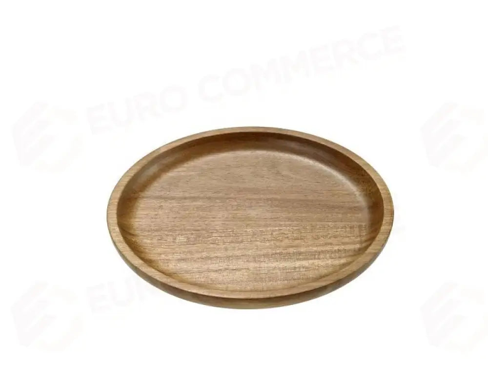 PIATTO IN ACACIA NATURALE - Ø20X2 CM - S5014 - LEONE - VASSOI E TAGLIERI IN ACACIA
