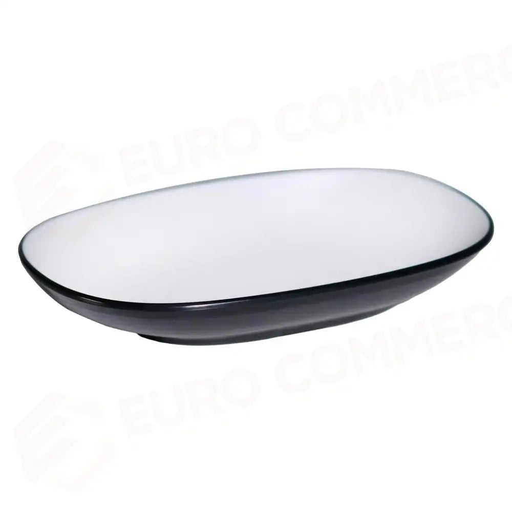 PIATTO OVALE 20X13 CM MELAMINA BICOLOR WHITE/BLACK YML-19127 MEDRI - 13170176 - MEDRI