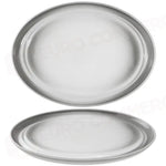 PIATTO OVALE 38X28CM AGMA BREEZE GRIGIO COSTA VERDE - 10260424 - MEDRI