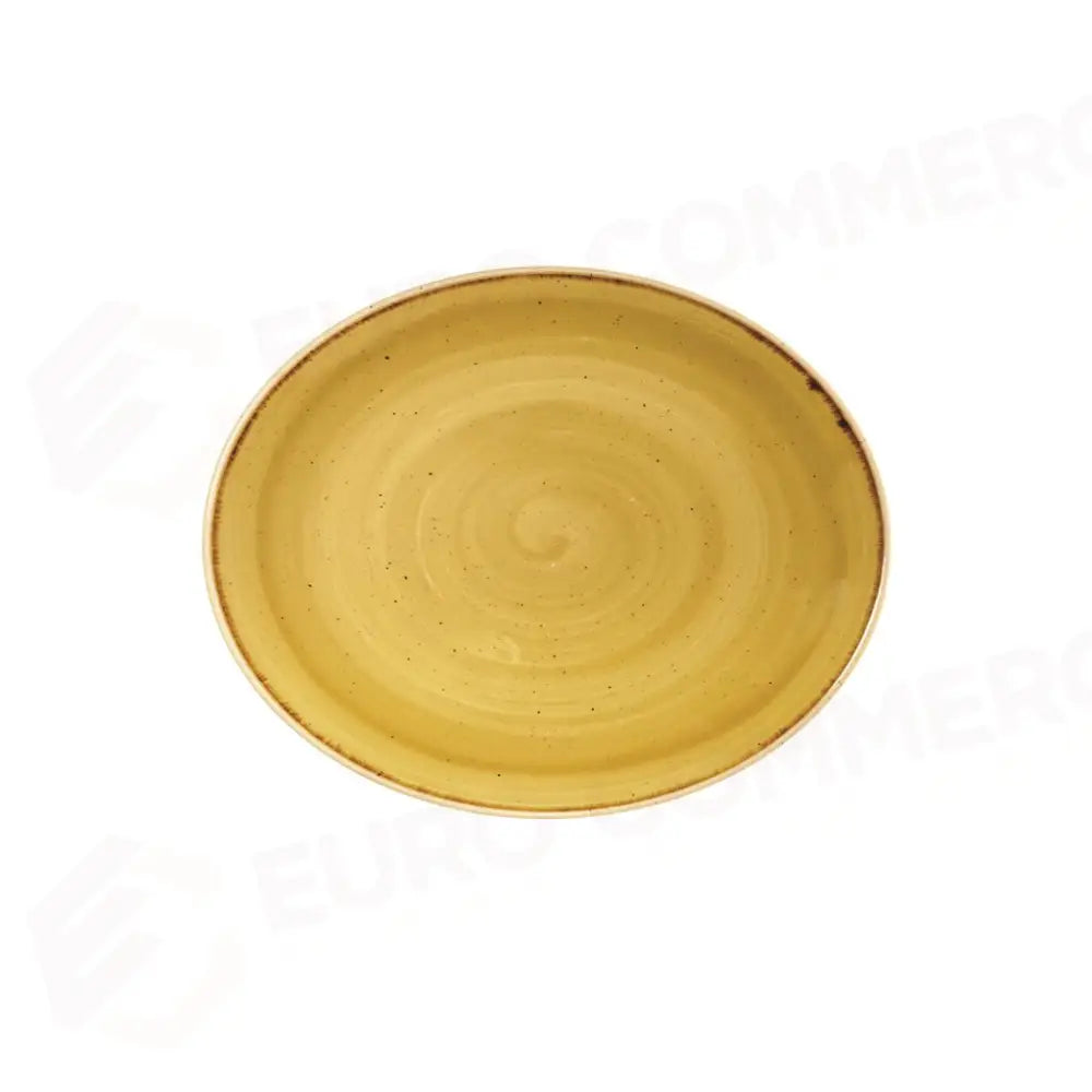 PIATTO OVALE COUPE 19,2 CM STONECAST MUSTARD YELLOW SMSSOP71 CHURCHILL - 9780975 - MEDRI