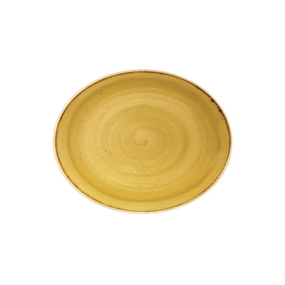 PIATTO OVALE COUPE 19,2 CM STONECAST MUSTARD YELLOW SMSSOP71 CHURCHILL - 9780975 - MEDRI