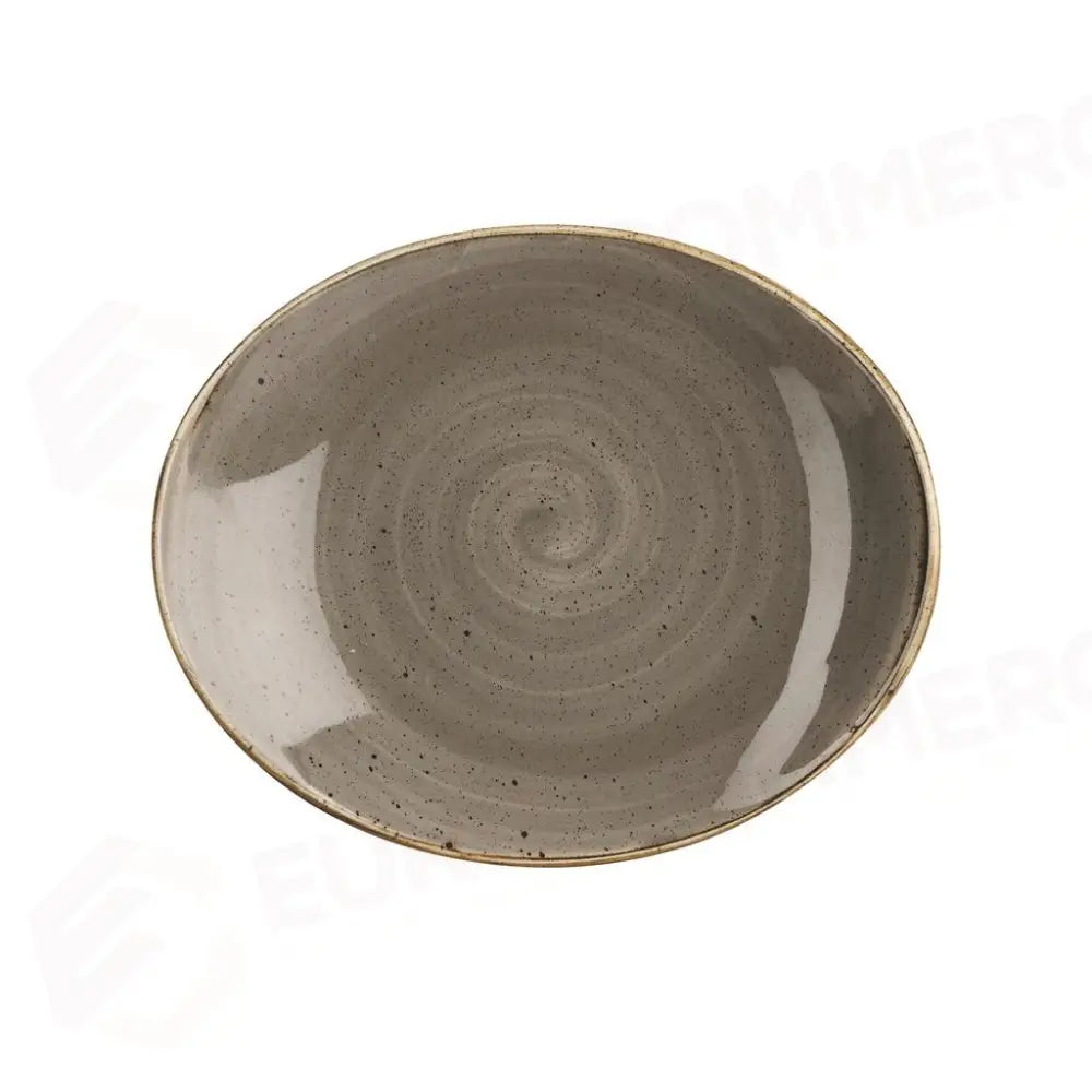 PIATTO OVALE COUPE 19,2 CM STONECAST PEPPERCORN GREY SPGSOP71 CHURCHILL - 9780773 - MEDRI