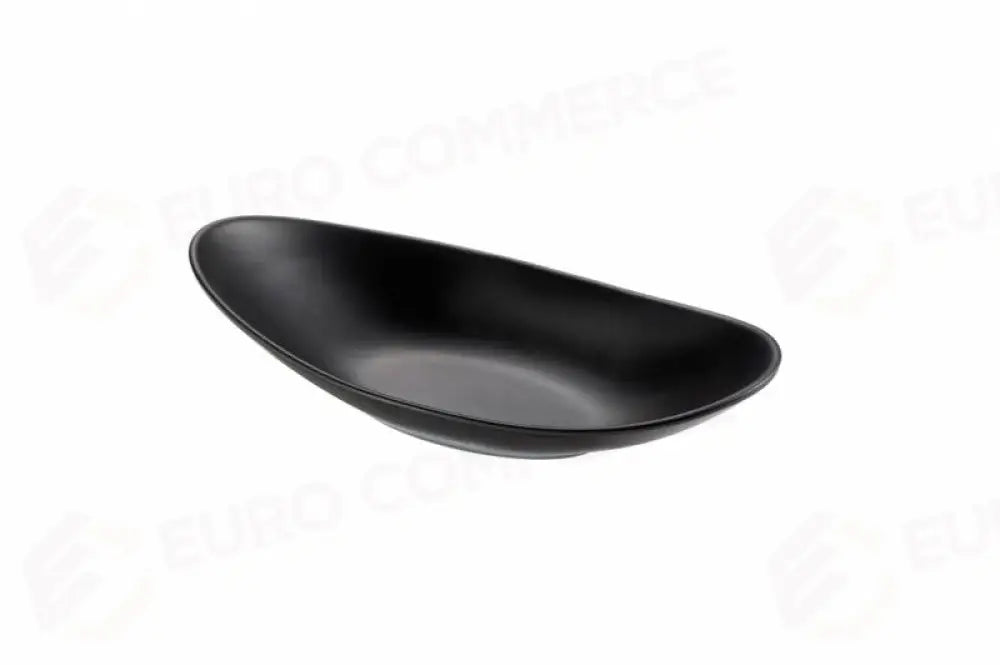 PIATTO OVALE NERO NERO - 18X10X3,5 CM - T8206 - LEONE - MELAMINA NERA
